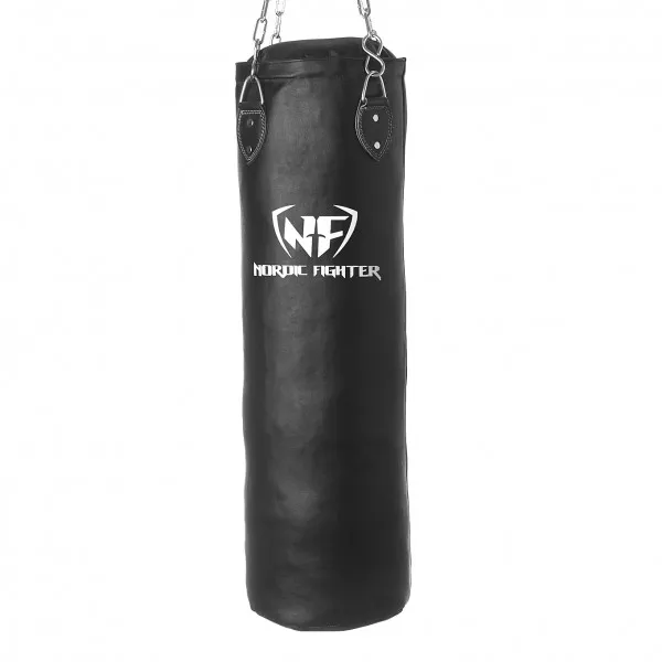 Nordic Fighter Boxsack Sandsack Echtes Leder 100cm 30kg